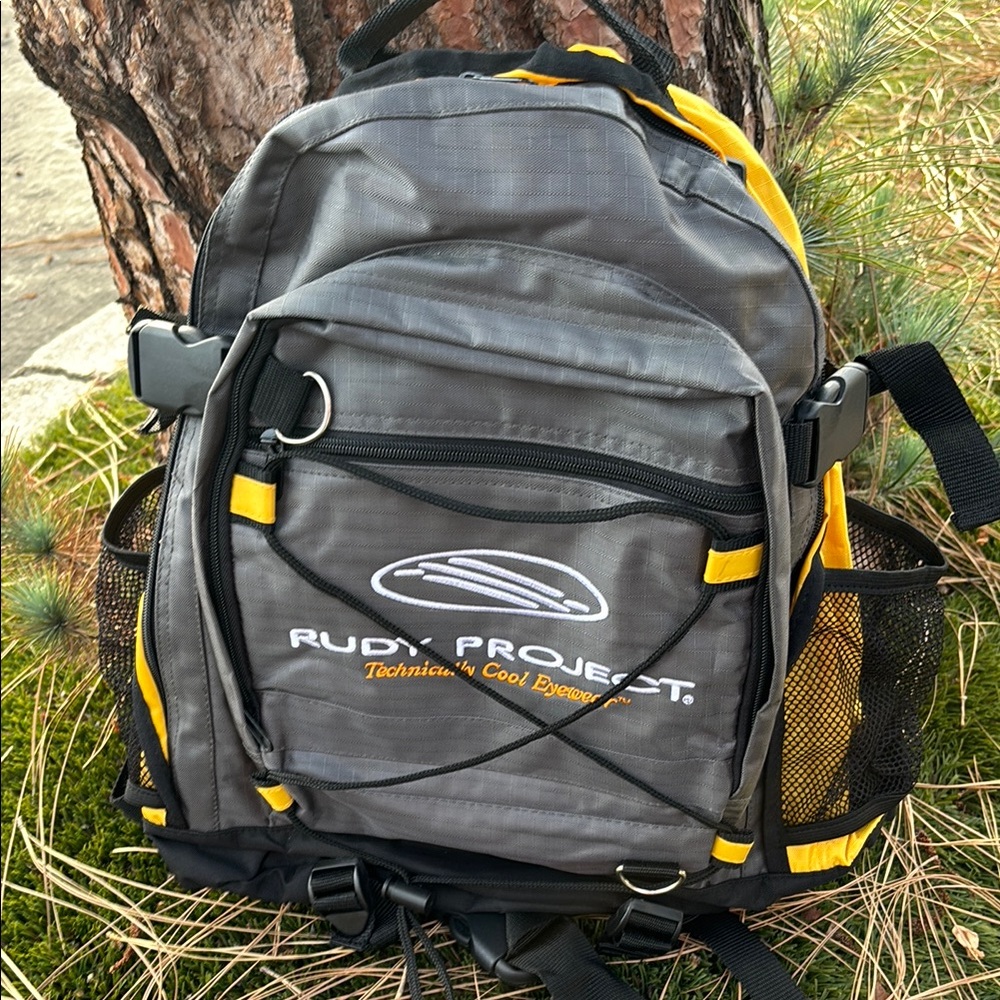 Gray and Yellow Men's Backpack